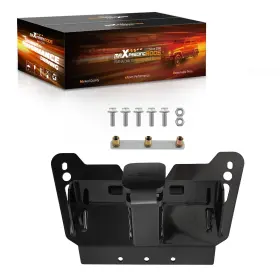 U4wd4t Maxpeedingrods 2 Inch Front Steel Mount For Polaris Ranger Black Powder Coated Hitch Receiver