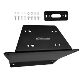Ugcav2 Maxpeedingrods Steel Winch Mounting Bracket Kit For 2012-2024 Polaris Ranger Xp Kinetic Black