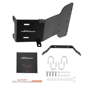 Ve017g Maxpeedingrods Winch Mount Plate Bracket Kit Fits For Honda Rancher Atv Powder Coated Steel