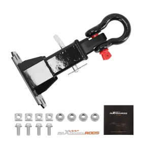 Xcjlk2 Maxpeedingrods Front Receiver Mount For Bobcat Uv34 3400 Series 2015-2024 With Shackle Black