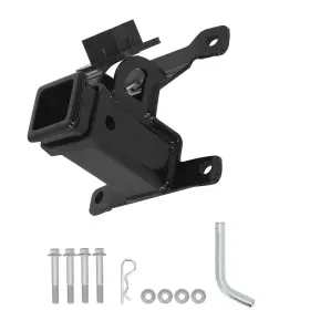 Zwpqg0 Maxpeedingrods 2 Inch Trailer Mount Receiver For Polaris Rzr Pro Xp/4 2020 Black Steel Bolt-on