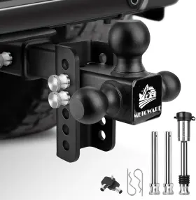 79911 Metoware Trailer Hitch Drop Fits 2-inch 4&apos &apos Tri Ball