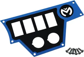 0521-1707 Moose Racing Dash Plates Blue Right 4 Switch Two 12v