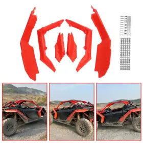 Autv-x3-009rd Mzyparts #hare Red Front And Rear Fender Flares For Can Am Maverick X3 Max Turbo R Rr 2017-2023
