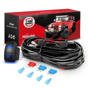 10011w Nilight 16awg Wiring Harness Kit-2 Leads Led