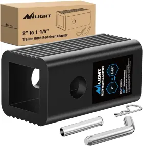 92131-b Nilight Trailer Hitch Receiver Extender 2 Inch To 1-1/4 Convertor