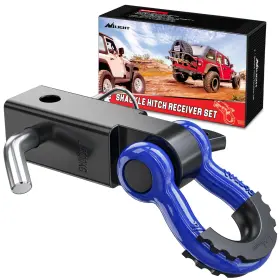 92147bb Nilight Shackle Hitch Receiver 2inch 45000 Lbs Breaking Strength Black Blue