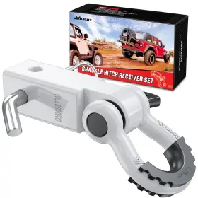 92150w Nilight Shackle Hitch Receiver 2inch 45000 Lbs Breaking Strength 3/4 Inch D White