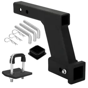 Nuratit 724087472863 10000lbs 8-inch Hitch 8 In Drop Our Inch Riser Adapter Is Black