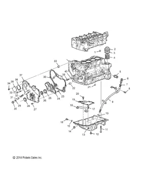 22531637 Polaris Engine Cover Front Genuine Oem Part Qty 1