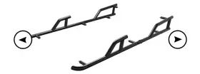 2881992 Polaris New Oem 4-seat Extreme Kick-out Steel Rock Sliders- Black