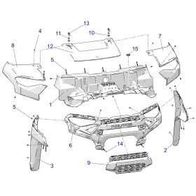 5458377-070 Polaris Liner-under Hood Blk Genuine Oem Part Qty 1