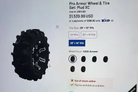 2884260 Pro Armor Used Atv Tires Wheel And Tire Set