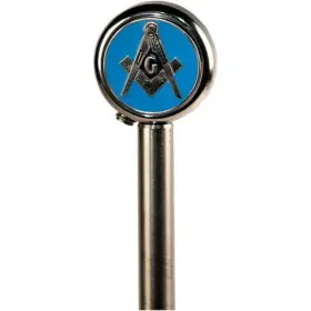 Pole9-blmt Pro Pad 9 Inch Stainless Steel Flag Pole With Topper - Blue Lodge Mason