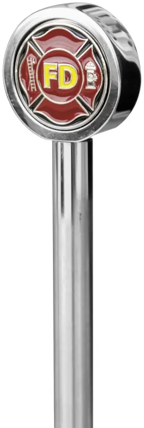 Pole9-fdt Pro Pad 9 Inch Stainless Steel Flag Pole With Topper - Firefighter