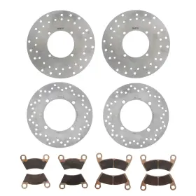 A-14636 Race-driven 2006 Polaris Ranger 700 6x6 Front And Rear Brake Rotors Severe Duty Pads