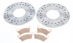 F-10169 Race-driven 2006 2007 Polaris Ranger 700 6x6 Front Brake Rotors Disc And Pads