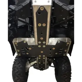 9663f-p Ricochet Complete Skid Plate Set For Can-am Outlander 1000/ Dps/xtp 19-24 - Alum. With Uhmw