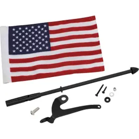 41-203lbk Show Chrome Flag Pole - Left Black