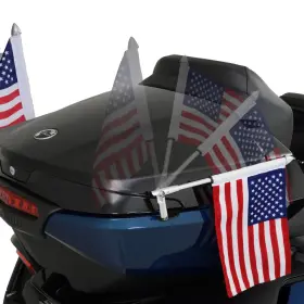 41-203r Show Chrome Trunk Flag Pole - Right