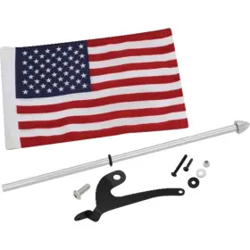 41-210l Show Chrome Flag Pole - Left