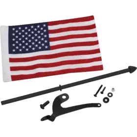 41-210lbk Show Chrome Flag Pole - Right Black