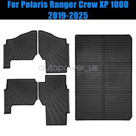 Z2.tpejd603.h Soillar For 2019-2025 Polaris Ranger Crew Xp 1000 4seater Tpe Floor Mats Bed Cargo Liner