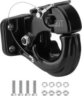 11033255 Sparkwhiz Pintle Hook Hitch 66 000 Lbs Fits 2-1/2 To 3-inch Lunette Ring