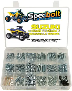 Lt250r250p Specbolt Fasteners 250pc Bolt Kit Atv Quadzilla For Suzuki Lt250r Lt500r Plastics Engine Pipe