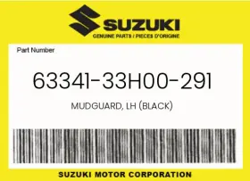 63341-33h00-291 Suzuki Genuine Mudguard Lh Black -