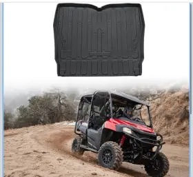 1000-5 Techinovat 700005 Utv Rear Cargo Bed Liner Mat Anti Slip Tpe For Honda Pioneer 2016-2025