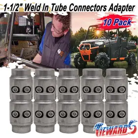 Tis219sl10 Tiewards 1-1/2 Inch Weld In Tube Connectors Adapter Roll Cage Bungs .095 And .120 Wall -10 Pack