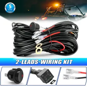 Uni-shine Xzpt2012 For Polaris Rzr Xp 4 1000 Switch Wiring Harness Kit Led Work Light Bar 2 Leads