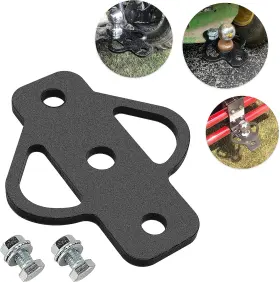 Vx018 Vonlx Three Way Trailer Hitch Adapter With Bolt Receiver For Lawn Mower Black