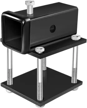 Hx-3453 Vowagh 2 Inch Black Rv Bumper Receiver Adapter Fits 4 X Continuous Welded Kit