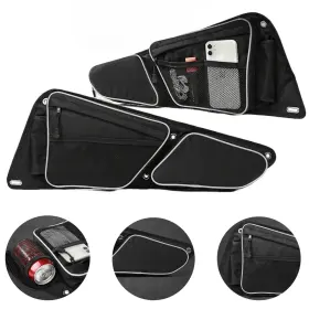 Utv-pb-g1-w Xprite Rzr Side Door Bags With Knee Pad And Cup Holder For Polaris Xp 1000 Turbo 2014-23