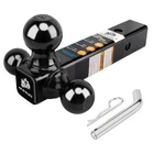 Metoware Trailer Hitch Mount With 5/8" Tri-ball + Pin, Black New. Price: $61.10.
