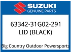 Suzuki Oem Part 63342-31G02-291 Lid (black) New. Price: $132.29.