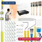 Navatiee 32PCS Paint Roller Kit With 2-4FT Extension Pole, 9" & 4" Covers New. Price: $62.88.