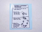 89-90 Honda Pilot Seat Belt Operation Label Mark Decal New. Price: $24.99.