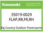 Kawasaki Oem Part 35019-0029 Flap,rr,fr New. Price: $37.99.