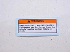Honda Pilot Operator Only Warning Label Decal Mark New. Price: $12.99.