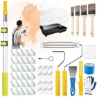 32PCS Paint Roller Kit With 2-4FT Extension Pole, 9" & 4" Covers, Pain... New. Price: $44.99.