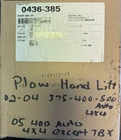 Oem Genuine Arctic Cat Atv 0436-385 Snow Plow Hand Lift Kit New. Price: $49.99.