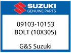 Suzuki Oem Part 09103-10153 Bolt, Eng Mtg Front New. Price: $22.12.