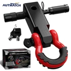 Autmatch 2" Shackle Hitch Receiver & Ring Off-road Recovery, Red New. Price: $42.99.