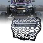 Steel Mesh Grille W/ Light Bar Spot Beam For Polaris Rzr Xp 1000 Turbo 2017-18 New. Price: $79.99.