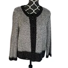 Apt 9 Metallic Threaded Knit Black Trim Open Front Dressy Cardigan Size Xl Pre-owned. Price: $20.40.
