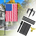 10FT Heavy Duty Garden Flag Pole With 5-PRONG Base Adjustable Aluminum Stand New. Price: $72.99.