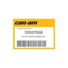 Can-am Genuine Rh Headlight Trim 705017566 New. Price: $34.84.
